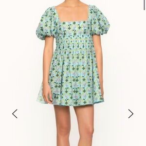 Agua Bendita Dress Caramelo Poplin Mini Dress